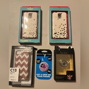 Kate Spade Samsung Galaxy S 5 cases, Ring Holder, and Phone Stand-NEW